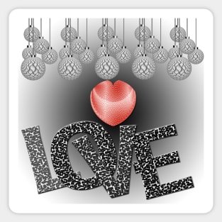 Love in Grayscale Sticker